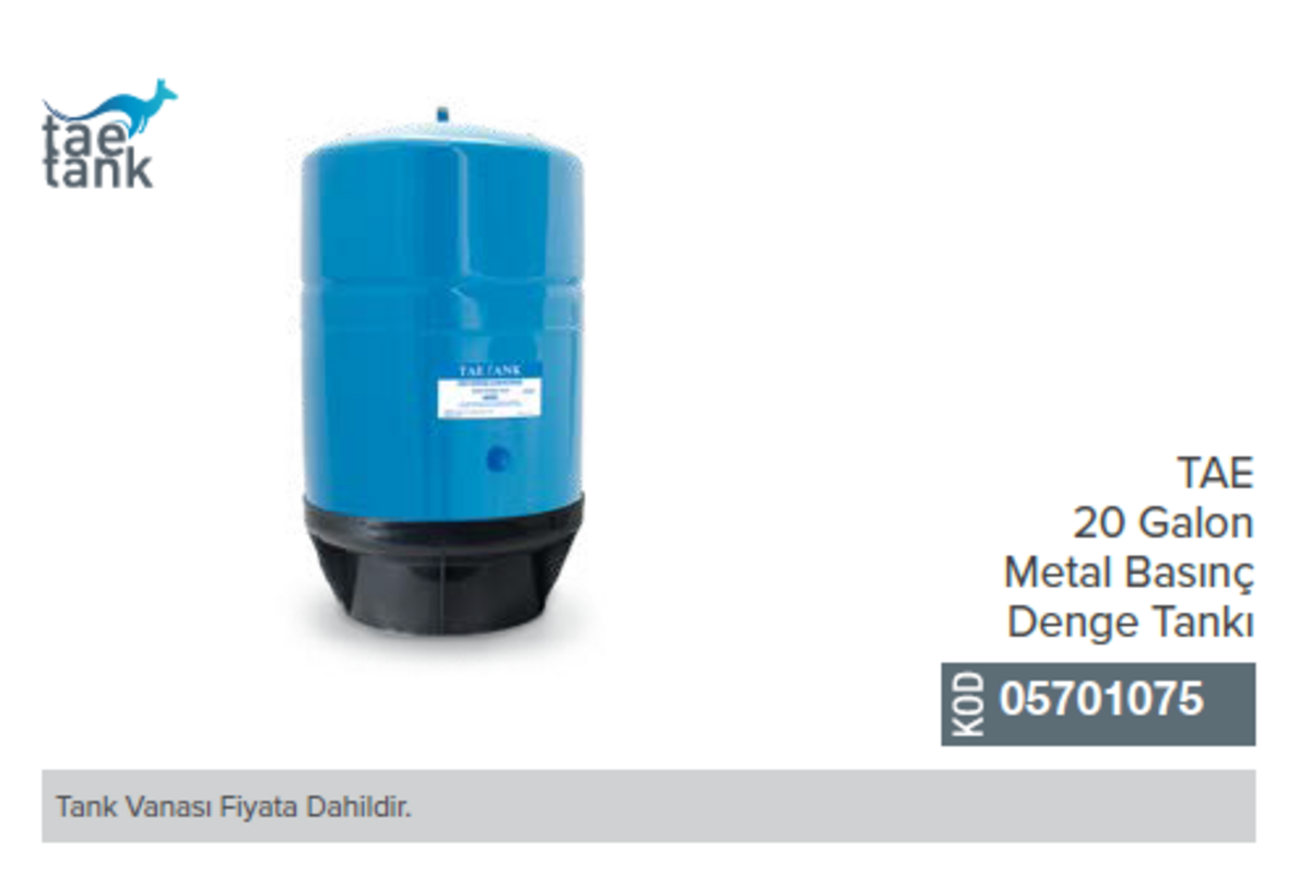 TAE Marka  20 Galon (80 Litre) Basınç Denge Tankı