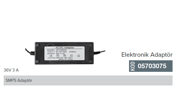 Arıtma Cihazlarında SMPS  36V 3A  Adaptör