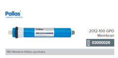 Pallas Marka 2012-RO  100 Gpd Membran