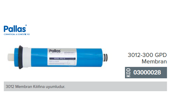 Pallas Marka 3012-RO 300 Gpd Membran