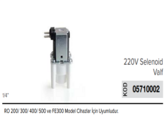 220V Selenoid Valf 1/4''   05710002