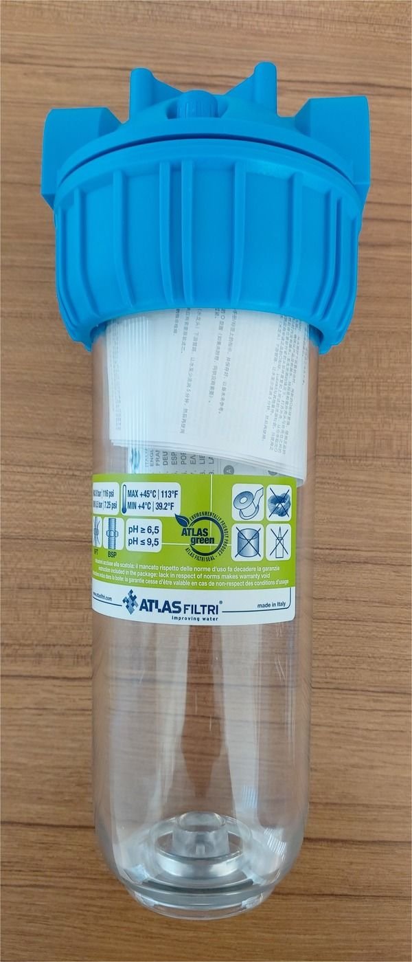 Truva Arıtma ATLAS Marka 10'' 2P Senior MAT Renk (rekorlu bağlantı) SX Standart Housing 1/2'' Giriş-Çıkışlı