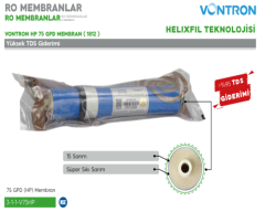 Vontron Marka 1812 HP75 Gpd Membran (Yüksek TDS'li Sular için)